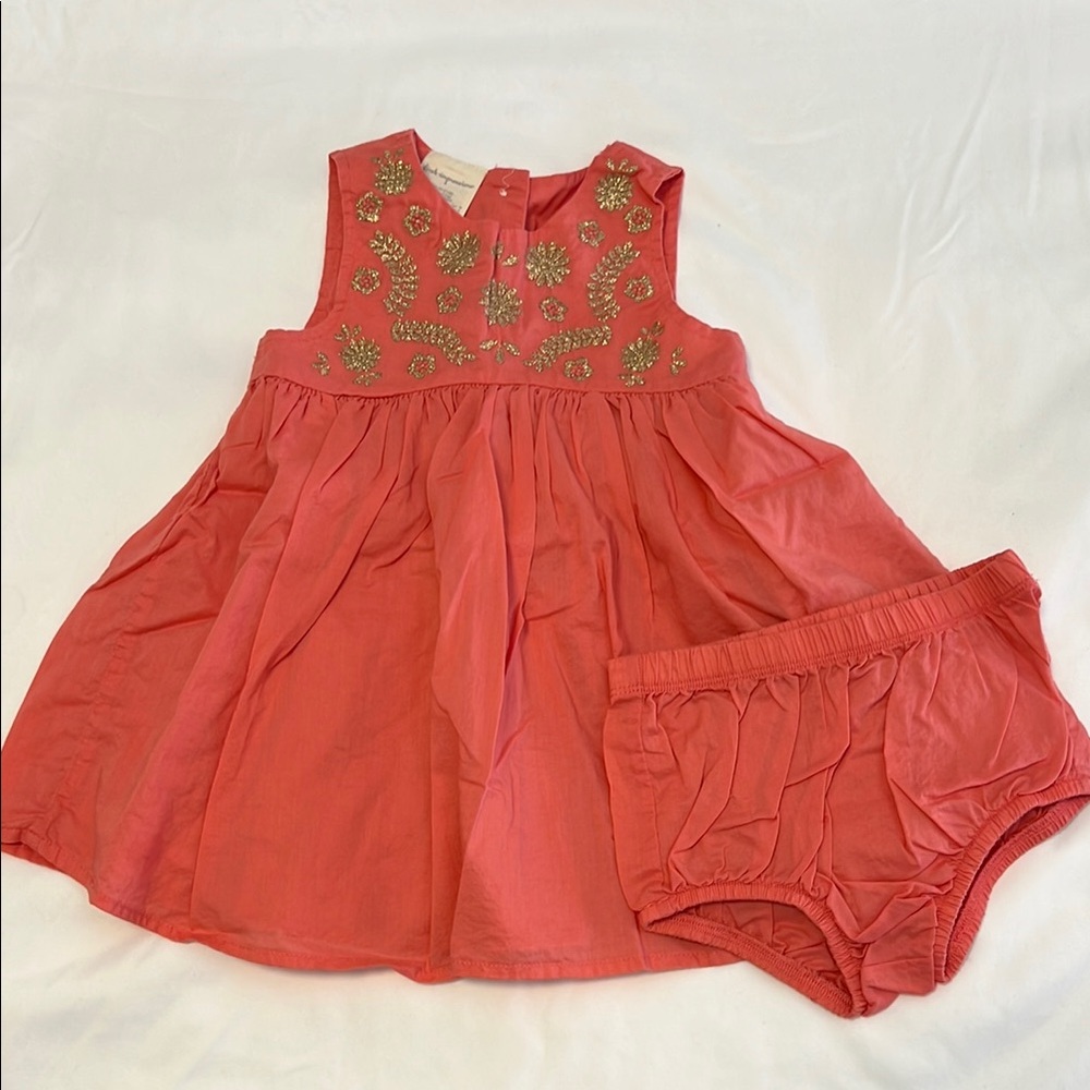 First Impressions Baby Girls Embroidered Dress and Bloomer Set Size 18 Months